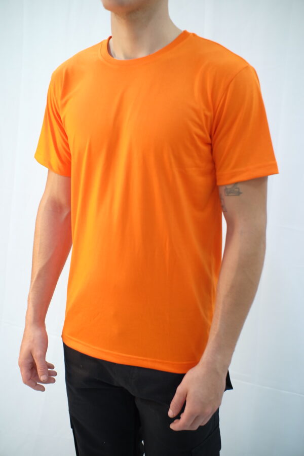 Camiseta Slim PV masculina m. curta, cor tangerina