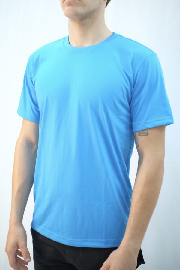 Camiseta Slim PV masculina m. curta, cor azul escola - Image 2
