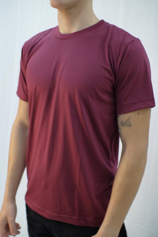 Camiseta Slim PV masculina m. curta, cor vinho - Image 2